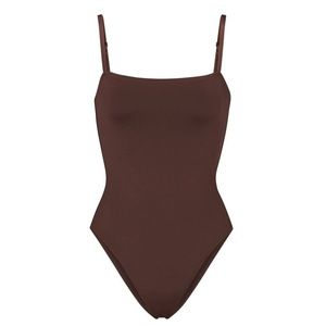 SKIMS Shaping Swim Cami One Piece in Cocoa